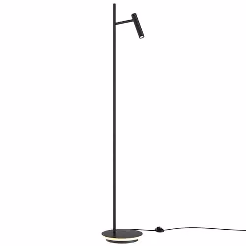 Piantana Lampada Da Terra Moderno Estudo Metallo Nero 1 Luce Led 11W
