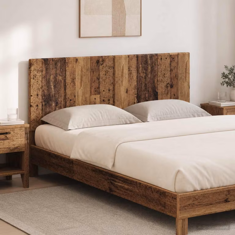 Testiera da muro vidaXL BREDA in legno ingegnerizzato, colore marrone antico, L: 142 cm, H: 50 cm, P: 3 cm