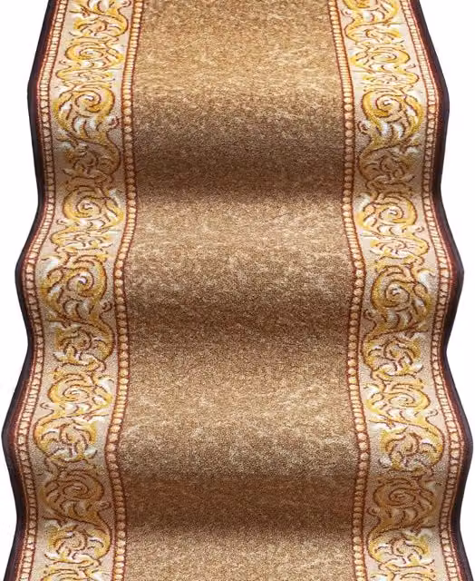 Passatoia EMMEVI in stile barocco orientale marrone, lavabile e antiscivolo, ideale per corridoio, cucina o scale, L: 67 cm, P: 850 cm