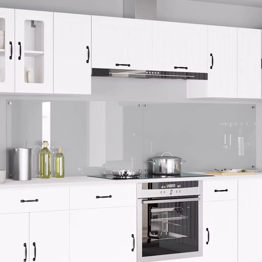 Set di 2 schienali da cucina vidaXL trasparente, L: 120 cm, H: 60 cm
