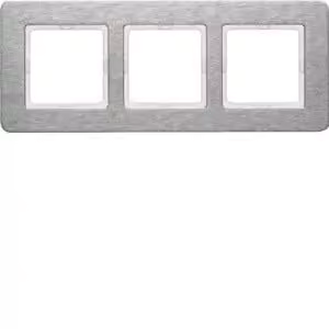 HAGER BERKER Q.7 Telaio triplo orizzontale in acciaio inox 10236083