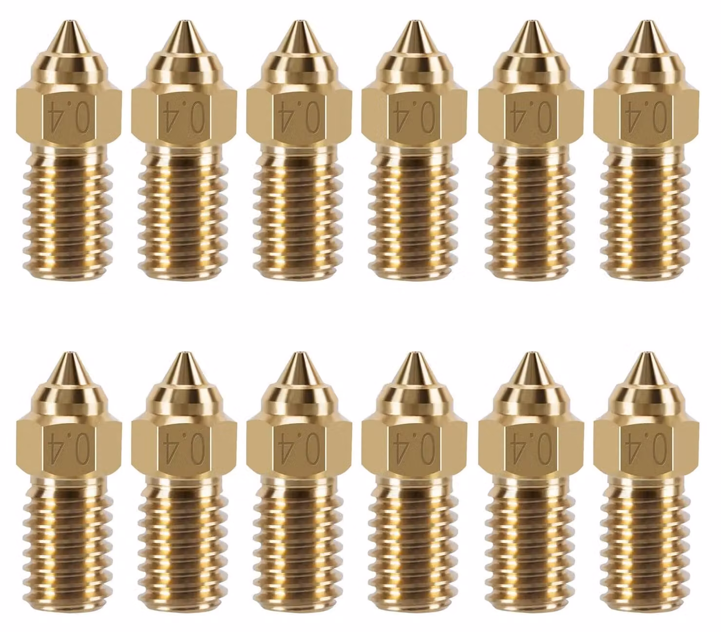 12 ugelli in ottone per stampante 3D Ender 3 V3 SE, componenti per stampa 3D ad alta velocità, diametro 0,4 mm