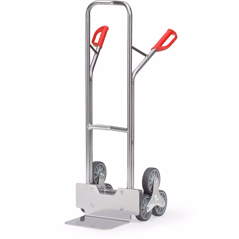Carrello portascale in alluminio fino a 200 kg, altezza 1300 mm, ruote a stella a tre bracci