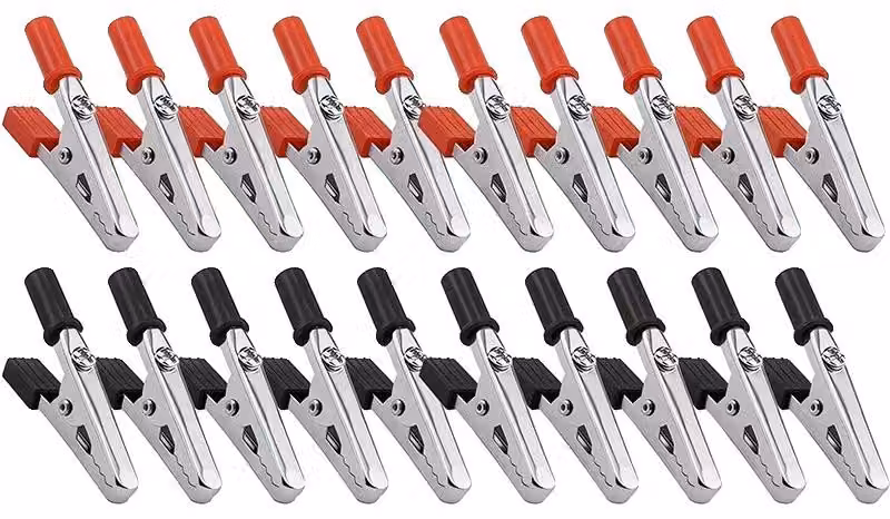Clip elettrici, connessione affidabile, costruzione in lega resistente, confezione da 20 pezzi