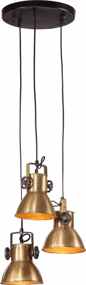 vidaXL Lampada a sospensione 25 W Ottone antico 30x30x100 cm E27