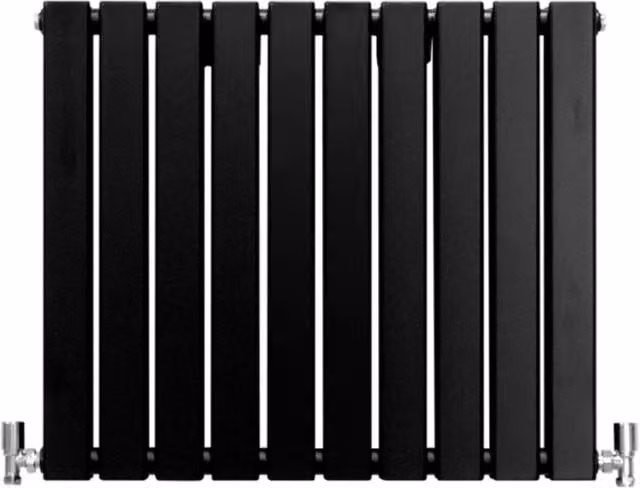 Radiatore Termosifone Termoarredo Design Piatto Pannello Elementi Nero Opaco