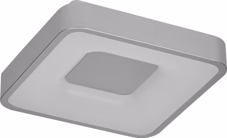 OSRAM Orbis Piana Lampada da soffitto a LED 290 mm, 16 W, 3000 K bianco caldo, Click-DIM, argento, metallo, IP20