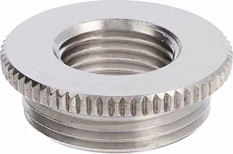 WISKA Riduzione M/M da M25x1,5 a M16x1,5 MRM-M25/M16 rotondo con zigrinatura Ottone (CuZn) nichelato Filettatura di collegamento