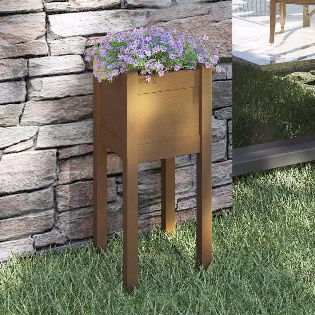 Fioriera da giardino vidaXL in legno di pino marrone, L/P/H: 31 x 31 x 70 cm