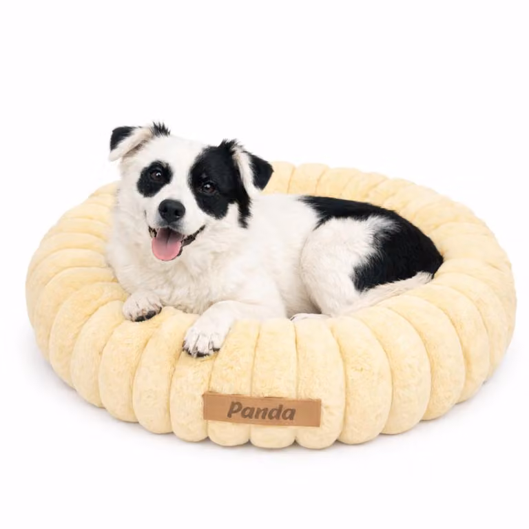 Dogeste Donut cuccia per cane 60 cm rotonda, cuscino morbido e soffice, lavabile, fondo antiscivolo