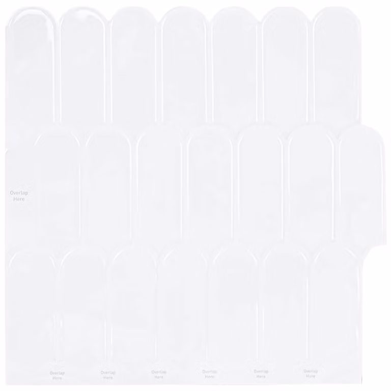 Set di 20 piastrelle da parete vidaXL Piuma bianche in plastica, L 30 cm x L 30 cm