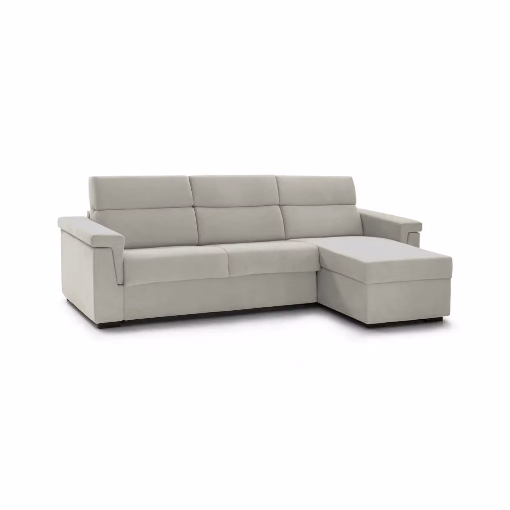 Divano angolare DMORA Cintano in tessuto beige con penisola reversibile e coperture rimovibili, Made in Italy, L 285 cm x P 160 cm – 2