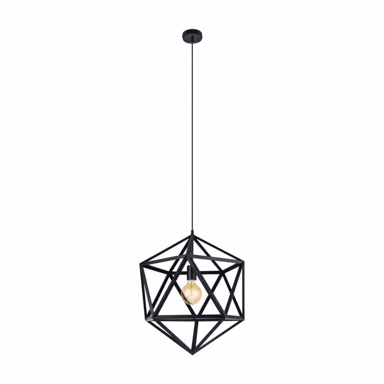 Eglo 49762 Embleton L lampada a sospensione vintage Ø 46cm nero lampada vintage lampada retrò