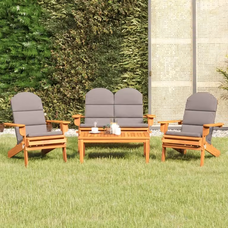 Maison Exclusive - Set da giardino 4 pezzi Adirondack in legno massello di acacia