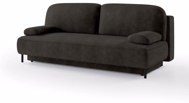 Divano letto Tola, colore antracite scuro