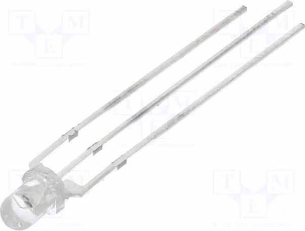 2 LED da 3 mm, bicolore, 330÷750 mcd, 330÷750 mcd, rosso/giallo-verde, angolo di emissione 30°, modello OSRG3131A-C, marca LED Dio