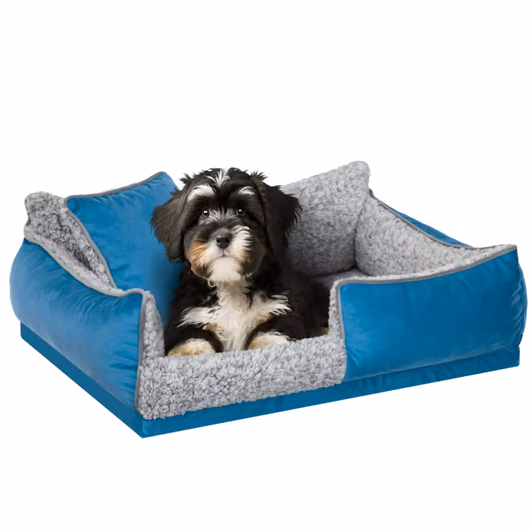 Letto per cani "Porto" - 45x30 cm - Materasso per animali domestici, letto per gatti, cuscino per cani | Cestino per cani con cuscino, antiscivolo e lavabile | PillowPrim