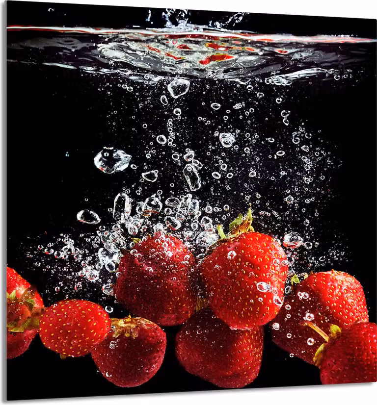 PIATTO IN VETRO PER CUCINA 60x65 Fragole