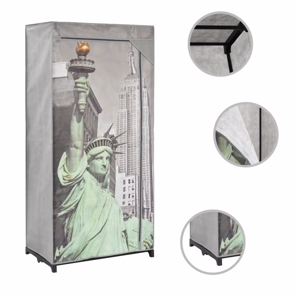 vidaXL Armadio 75×45×160 cm in tessuto New York