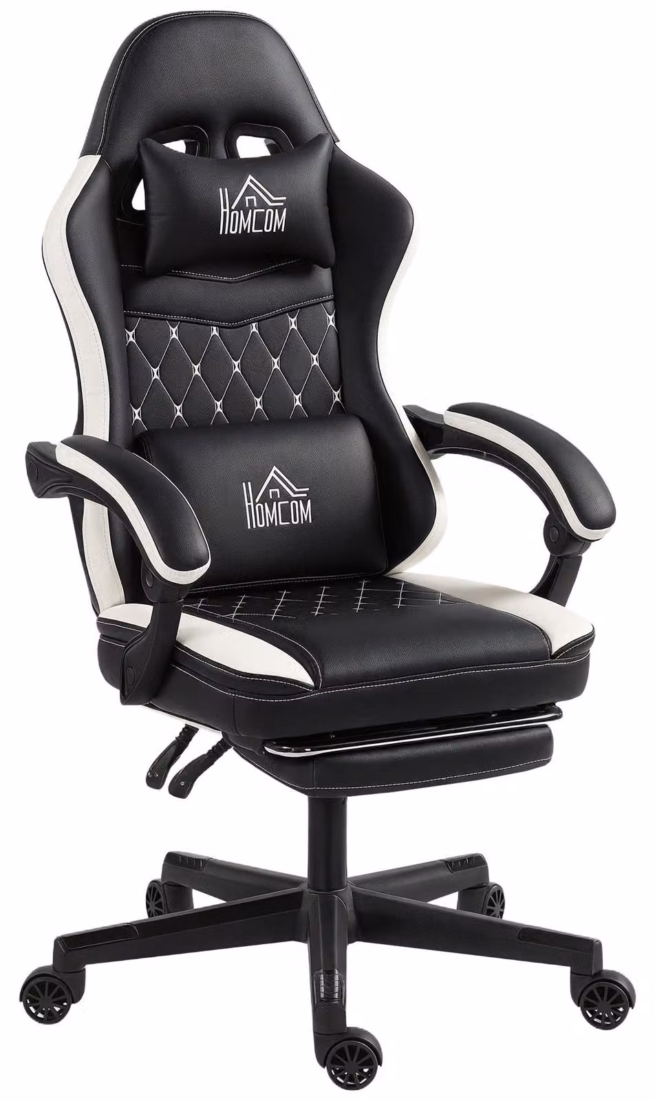 Sedia da gaming - Sedia da ufficio - Sedia per computer - Sedia da gaming reclinabile - Sedia ergonomica - Nera/Bianca