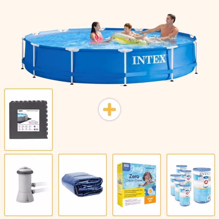 Piscina fuori terra a struttura - 366x76 cm - 6 pezzi - Modello SCB24