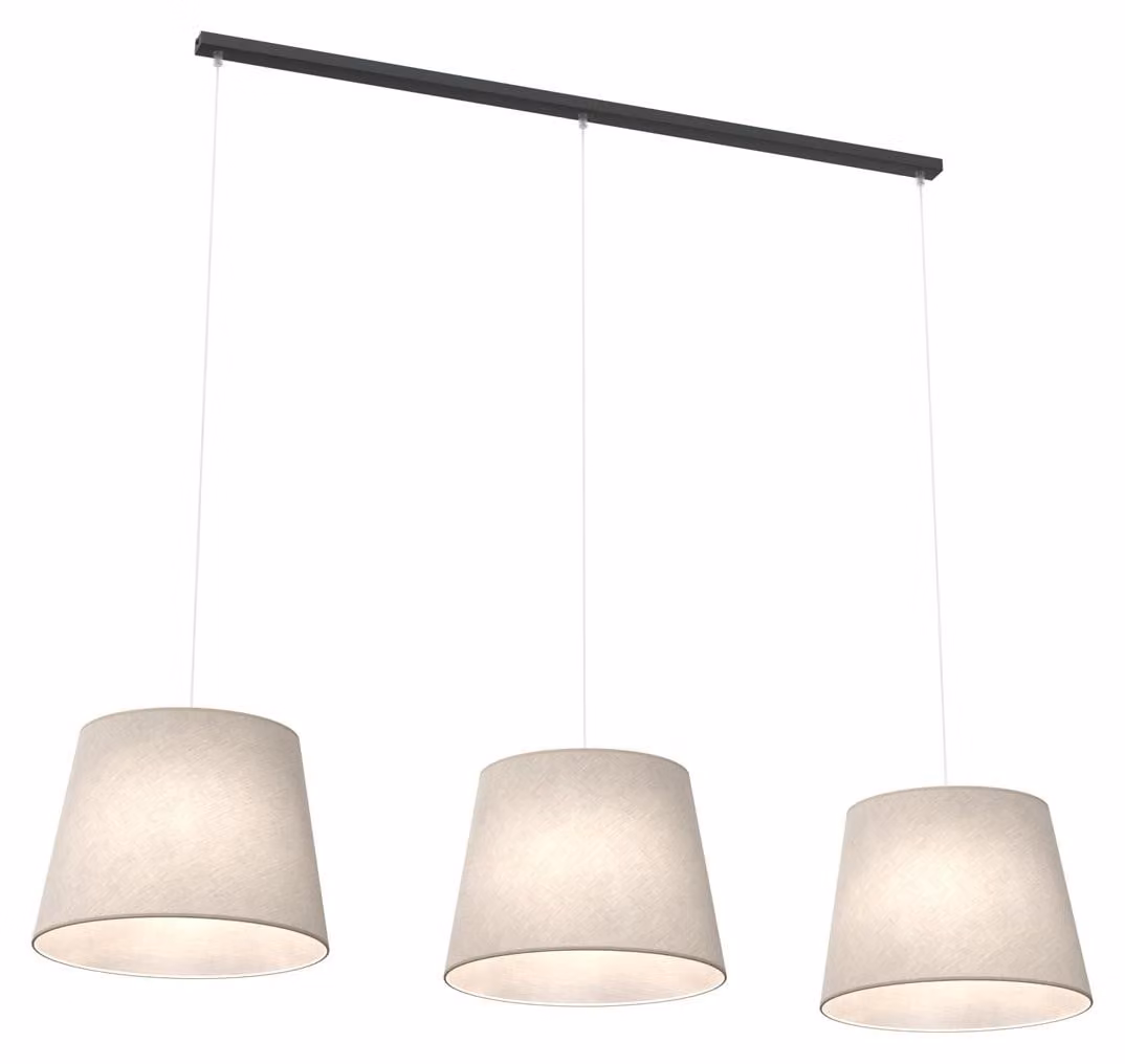 Lampada a sospensione EPOCA beige 3xE27x20W in tessuto, dimensioni: 150x154x38 cm, IP20, Emibig