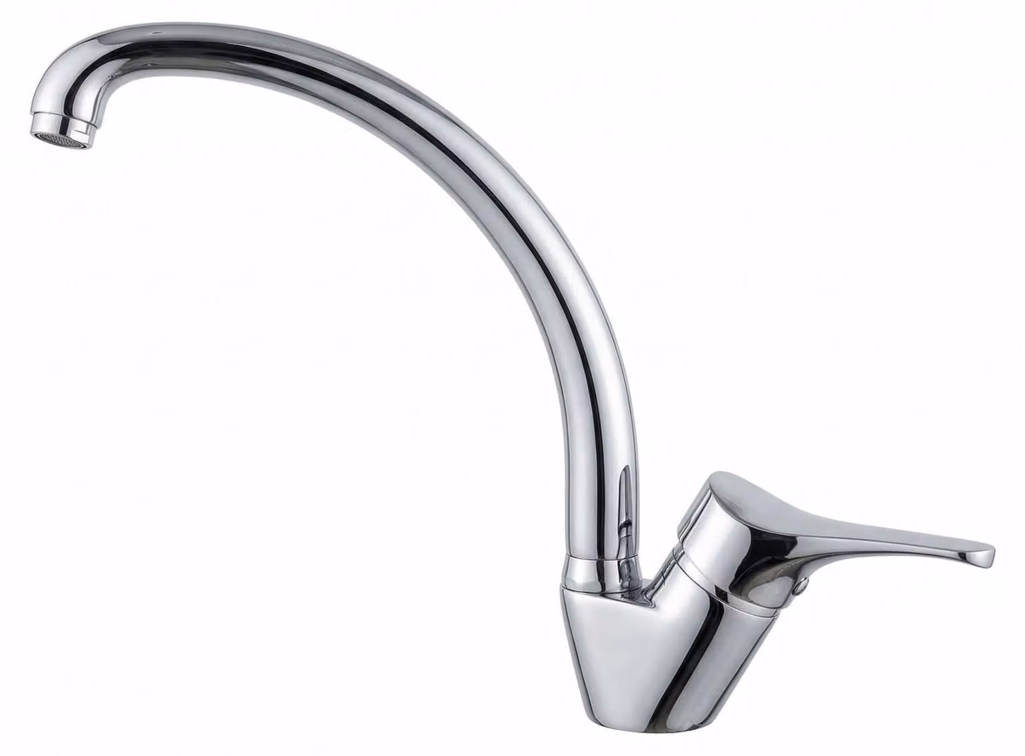 Miscelatore monocomando per cucina, cromato, girevole, attacco da 3/8"