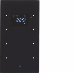 Berker 75643035 Sensore in vetro a 3 vie con regolatore di temperatura, vetro, nero Sensore Berker TS