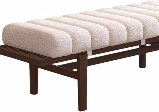 Cuscino per sedie da esterno - Fai da te - Doppio senza cuciture - 35x110 cm - Bianco - Cuscini per terrazza