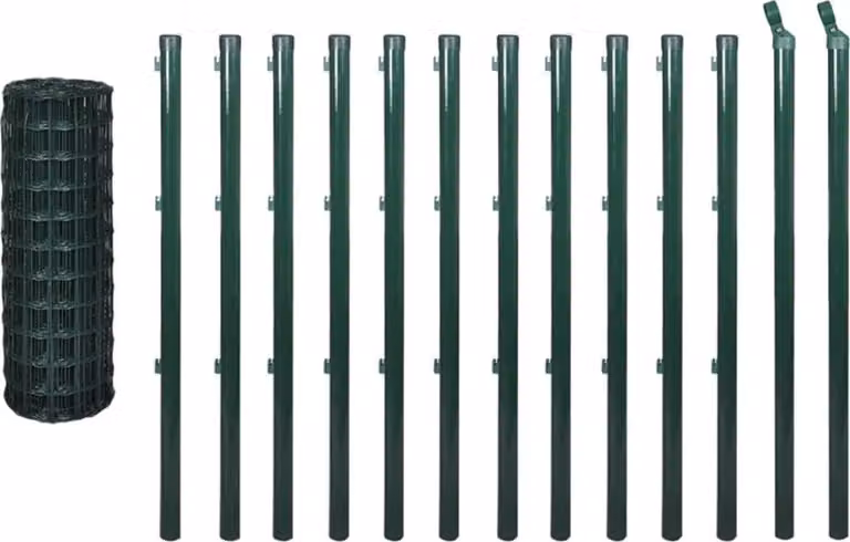 vidaXL Eurofence in acciaio 25 x 0,8 m verde