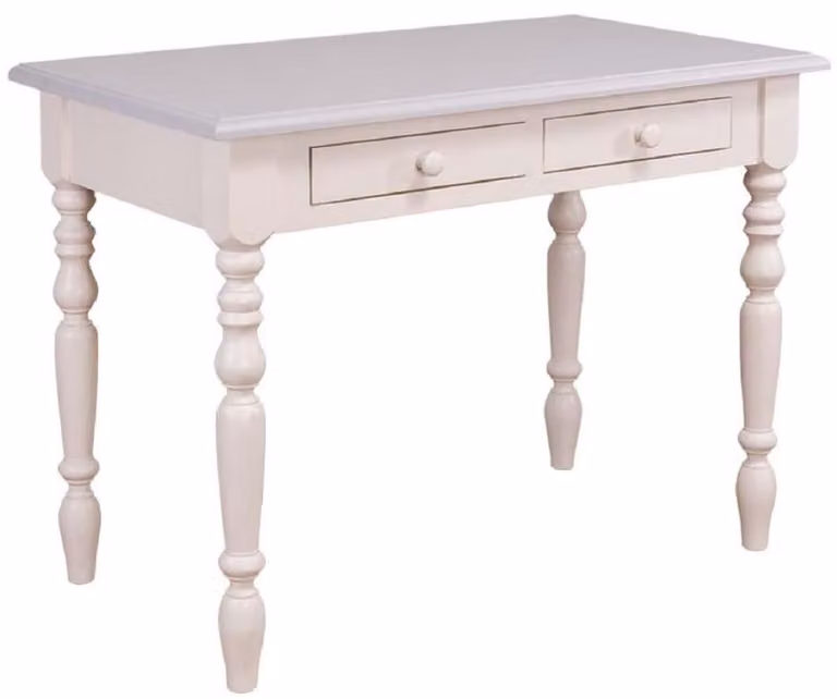 Casa Padrino scrivania in stile country con 2 cassetti crema/grigio 109 x 60 x h. 79 cm - Mobili da ufficio in stile country