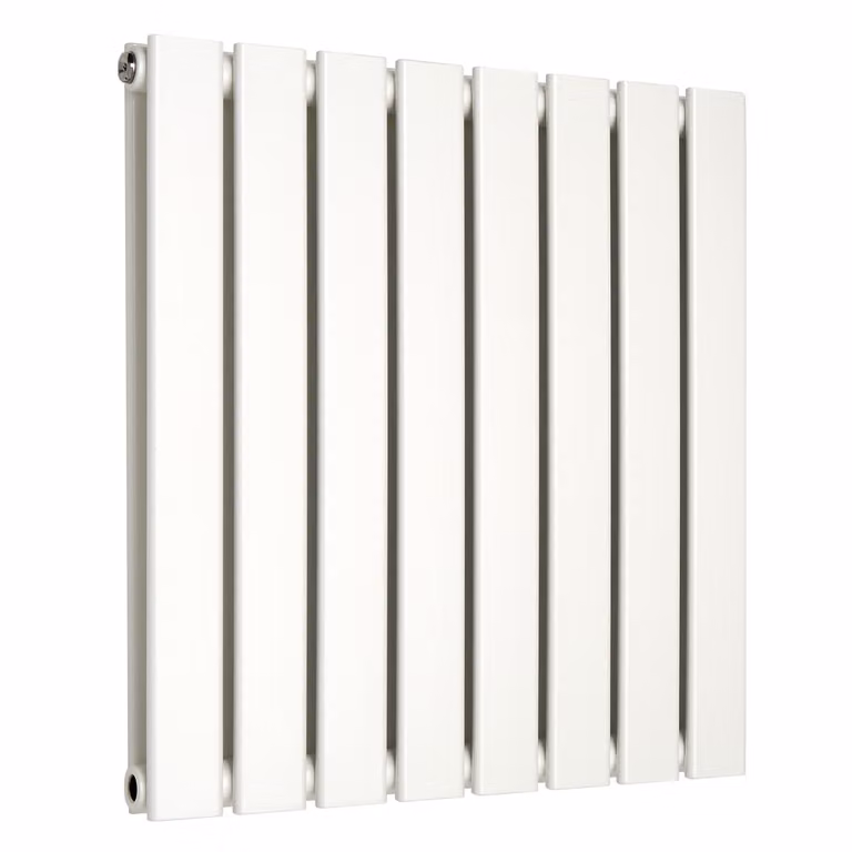 Radiatore di Design Orizzontale Piatto - Bianco - 595mm x 560mm (Pannello Doppio) - Sterling Arlie by Hudson Reed