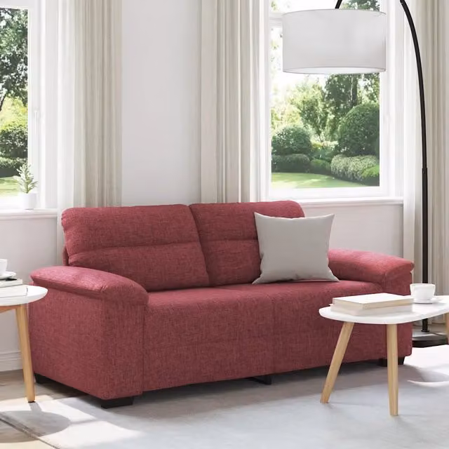 Divano a 2 Posti-Sofa 2 Posti Rosso Vino 140 cm in Tessuto 961395