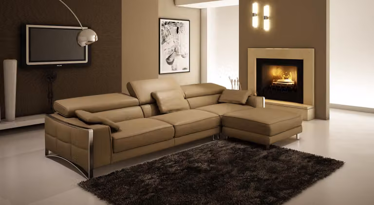 Design Ledersofa Sofa Couch Polster Ecke Sitz Garnitur Wohnlandschaft Sofas Big