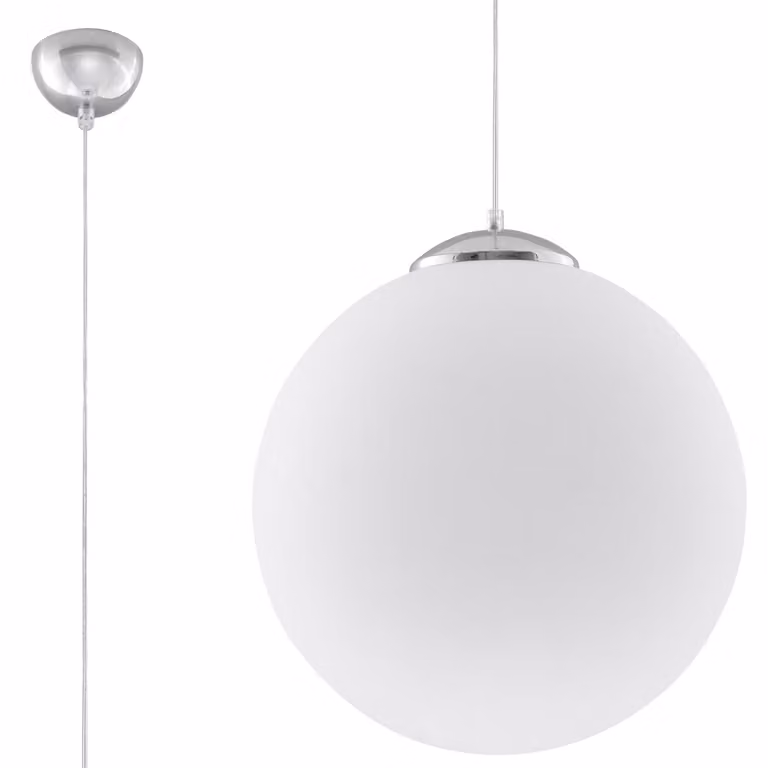 Lampada a sospensione UGO 30 1xE27 15W acciaio/vetro 120x30x30cm Sollux Lighting