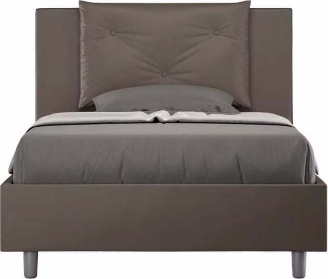 Letto 1 Piazza e Mezzo 120x200 cm Senza Rete Appia Cappuccino