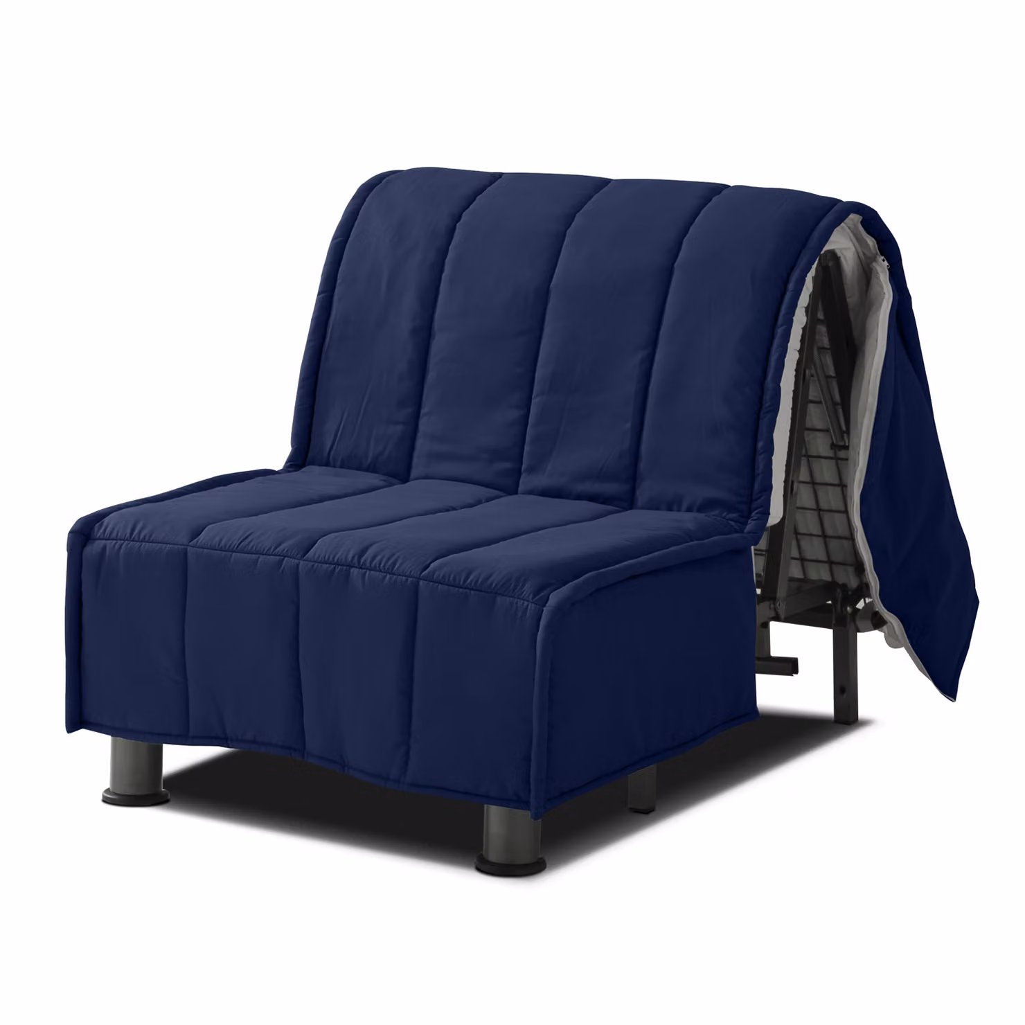 Copertura Divano Letto + Cuscini EVENING 80x190 cm Blu