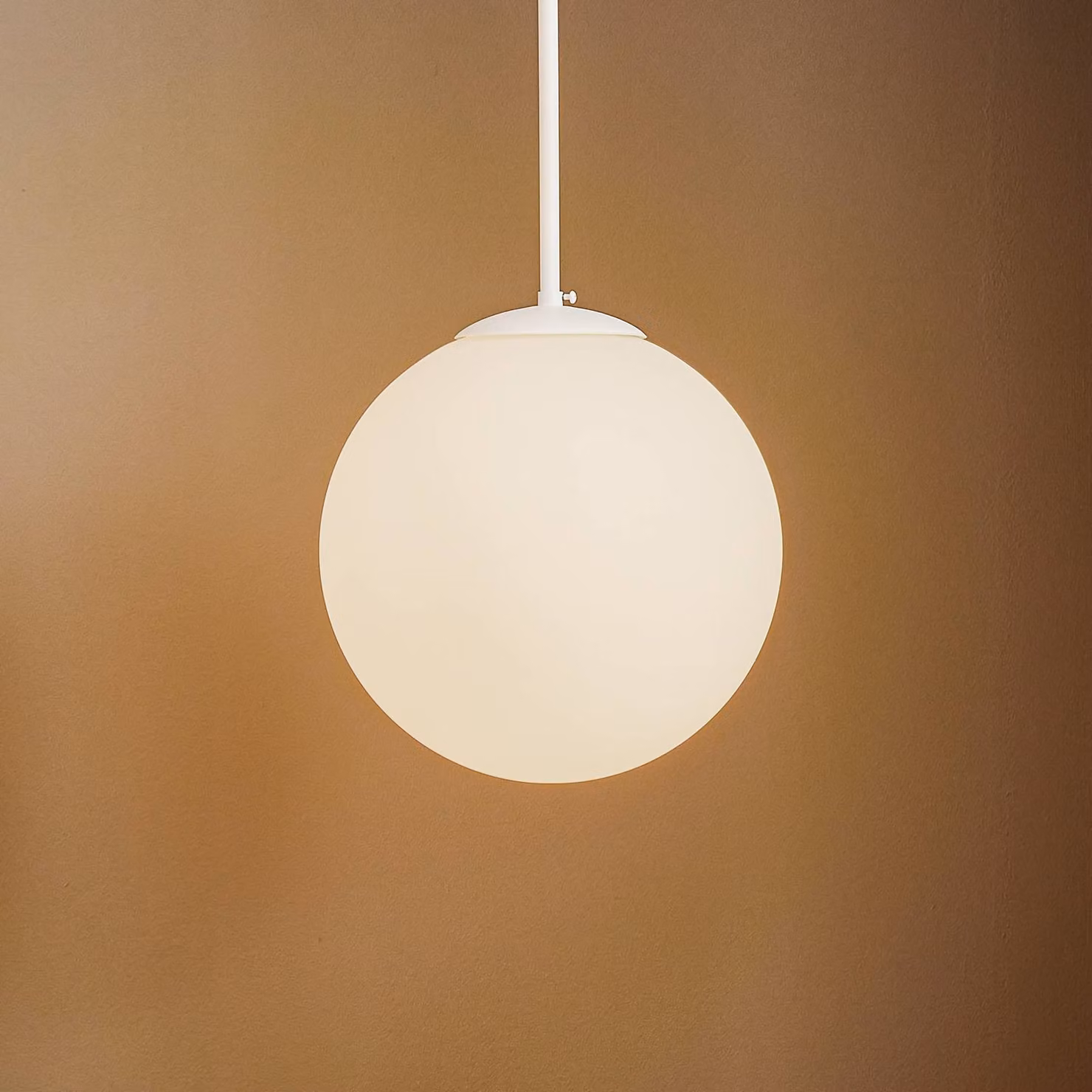 Lampada a sospensione Dione ALDEX, dimmerabile, Bianco / Opale, Soggiorno / Sala da pranzo, Vetro, Moderno, Lampada a sospensione