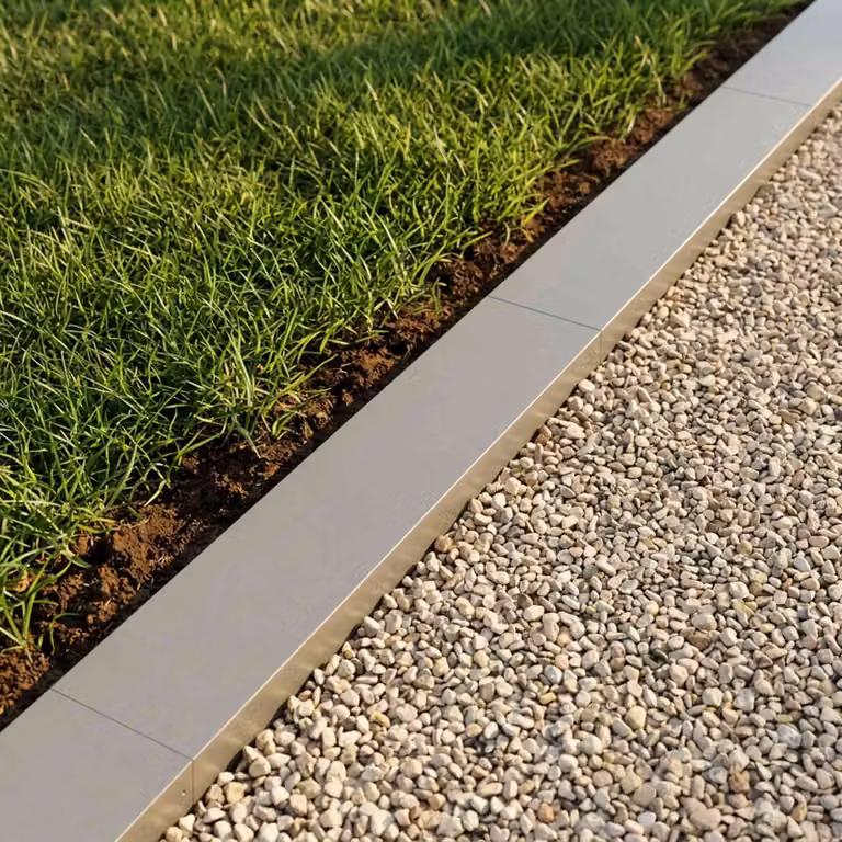Set di 2 profili di copertura per giardino vidaXL in acciaio inossidabile grigio, L: 100 cm, P: 20 cm, H: 5 cm