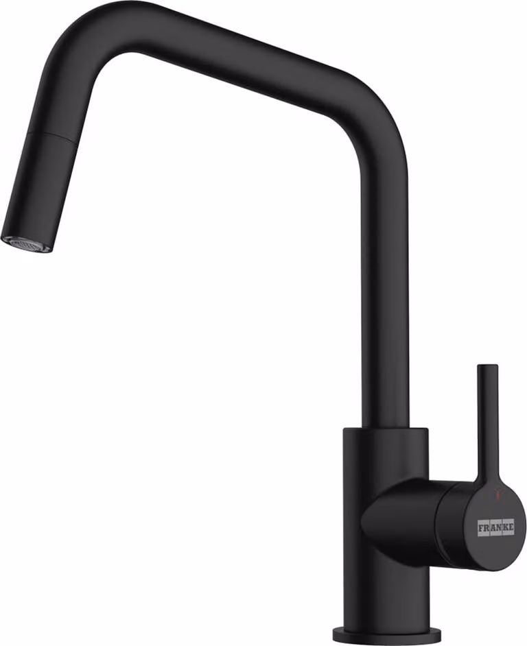 Franke LINA U, miscelatore per doccia, modello standard, colore nero, materiale ottone, maniglia a leva, monocomando, diametro di uscita 3,5 cm