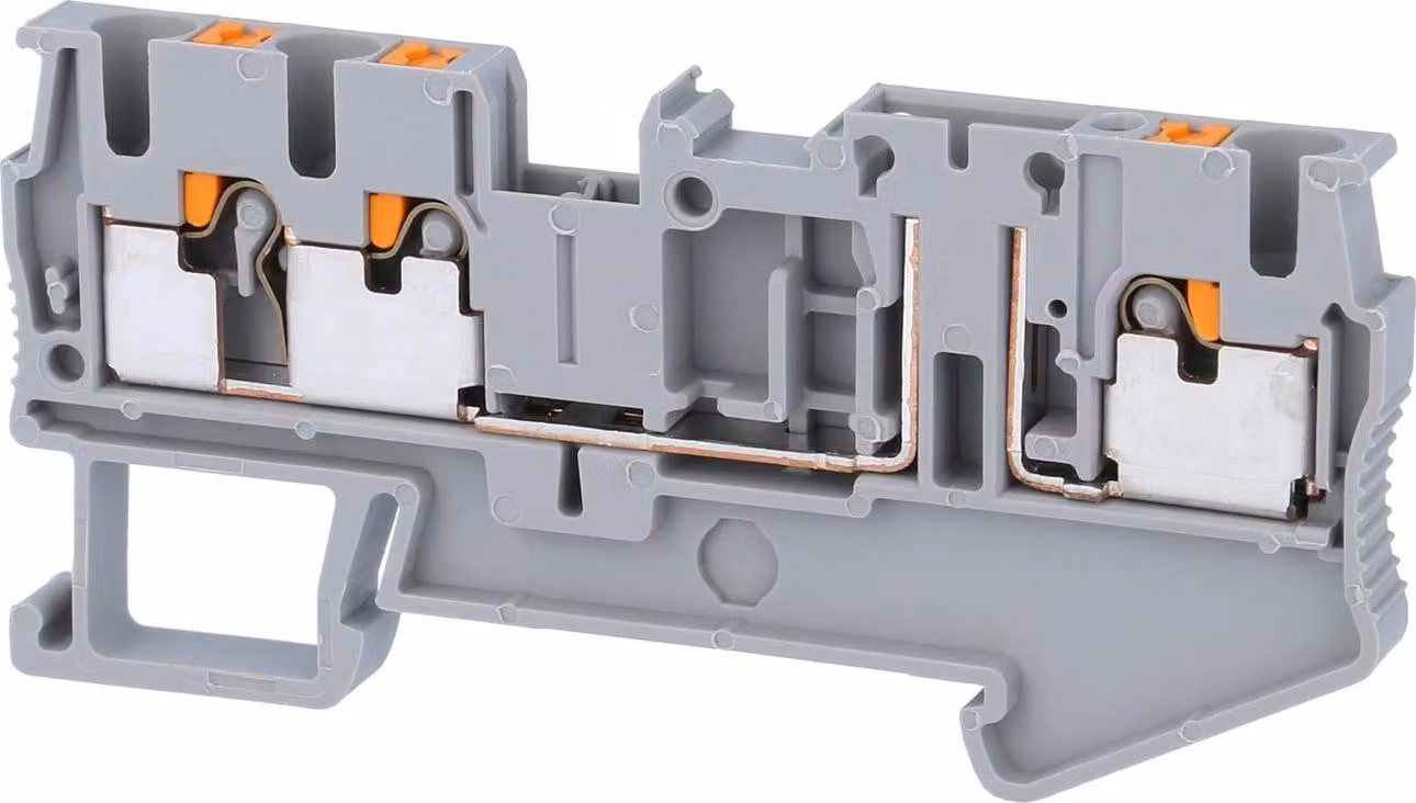 Morsetto di separazione Phoenix Contact PT 2,5-TWIN-TG Connessione push-in Tensione nominale 400 V Corrente di breve durata 0,30 kA - 1 pezzo