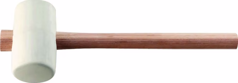 Martello di gomma, testa da 90 mm, lunghezza della testa 139 mm, frassino bianco, 70 Shore A, superficie piana