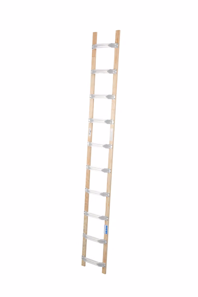STABILO Scala da tetto in alluminio e legno, 1x10 pioli, 804211