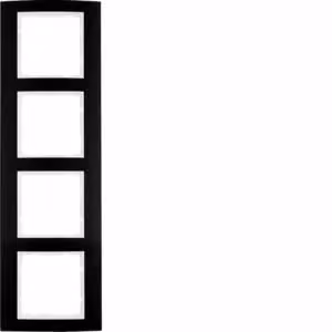 Berker 10143025 Cornice in alluminio, nero/bianco polare Berker B.3