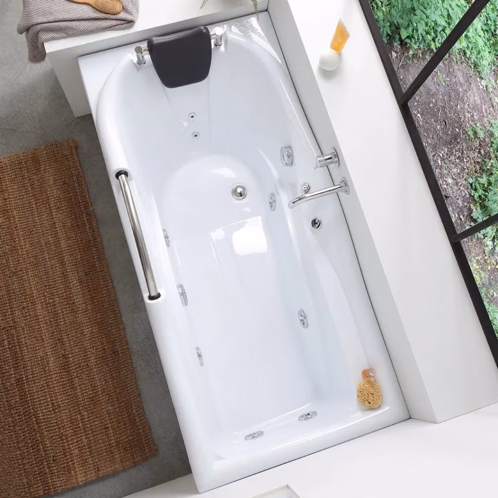 Vasca idromassaggio rettangolare sinistra IPERBRIKO bianca L: 170 cm, P: 78 cm, H: 55 cm – 2