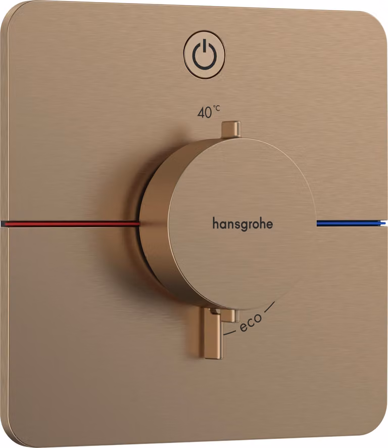 hansgrohe ShowerSelect Comfort Q thermostat, encastré, 1 consommateur, rosace Soft Edge, avec touche, 15581140, 15581140
