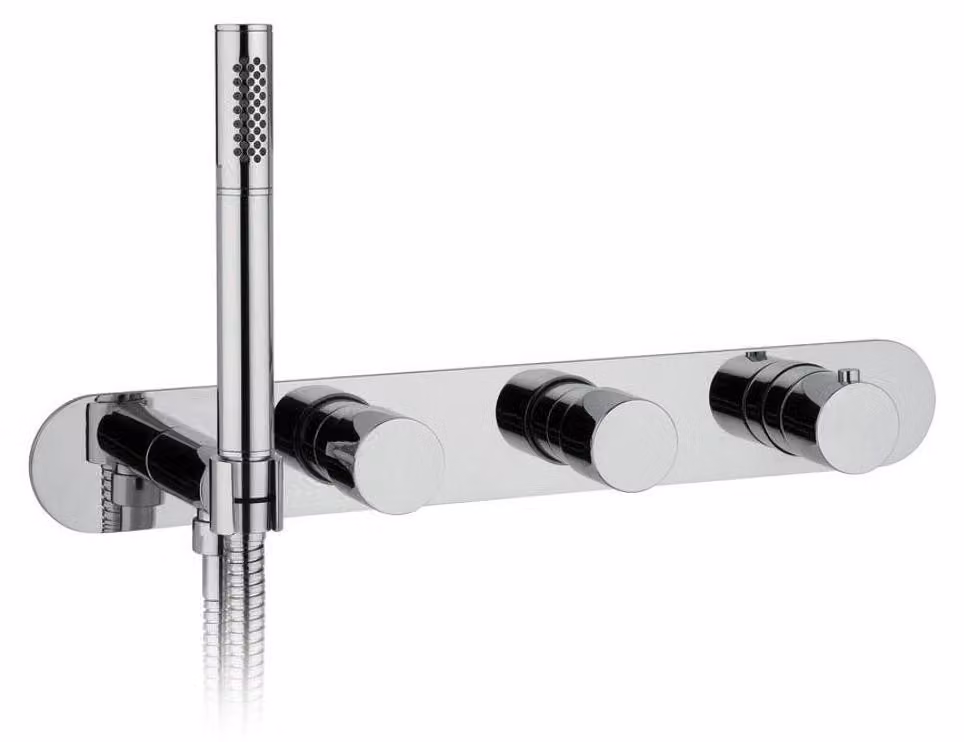 Sapho Baterie - Miscelatore termostatico con corpo, 2 uscite, cromo MB623