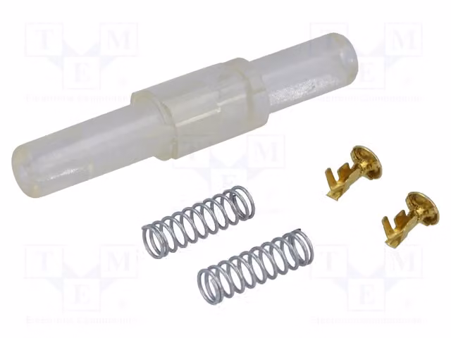 2 connettori cilindrici con fusibili trasparenti, dimensioni 5x20mm e 6,3x32mm. Qualità professionale