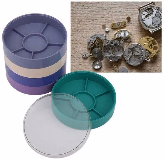 Set di accessori in plastica organizzato - Scatola scorrevole a 5 scomparti - Ideale per gioielli e accessori - Alta qualità - Separato e ordinato - Scatola in plastica