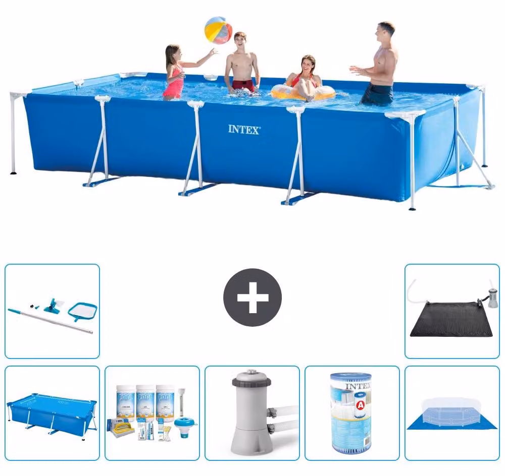 Piscina fuori terra rettangolare - 450x220x84 cm - 8 pezzi - Modello S40314